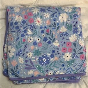 Little Sleepies Floral Blanket - Blue and Pink